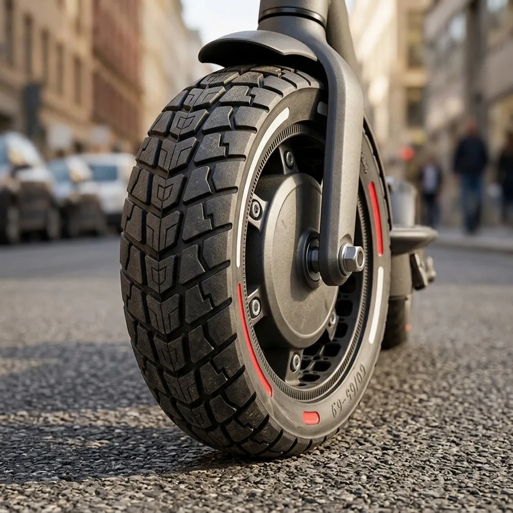 For MAX G2 Electric Scooter Solid Tires 60/65-6.9 No Inflation Required 45 Slots Thicken Rubber Tyre Scooter Modified Parts