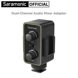 Saramonic BlinkMixer Dual-Channel 3.5mm Microphone Audio Mixer Adapter for DSLR Cameras Camcorder Shooting Videos Youtube Vlog