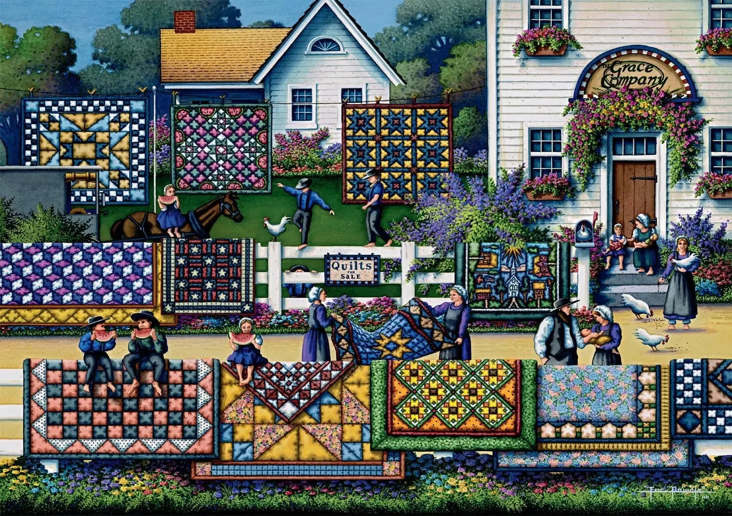 

300 Pieces Wooden Puzzles Small Town Jigsaw Puzzle Hight Diffcult Challenging Bedrom Living Room Decor Birthday Perfect Gifts