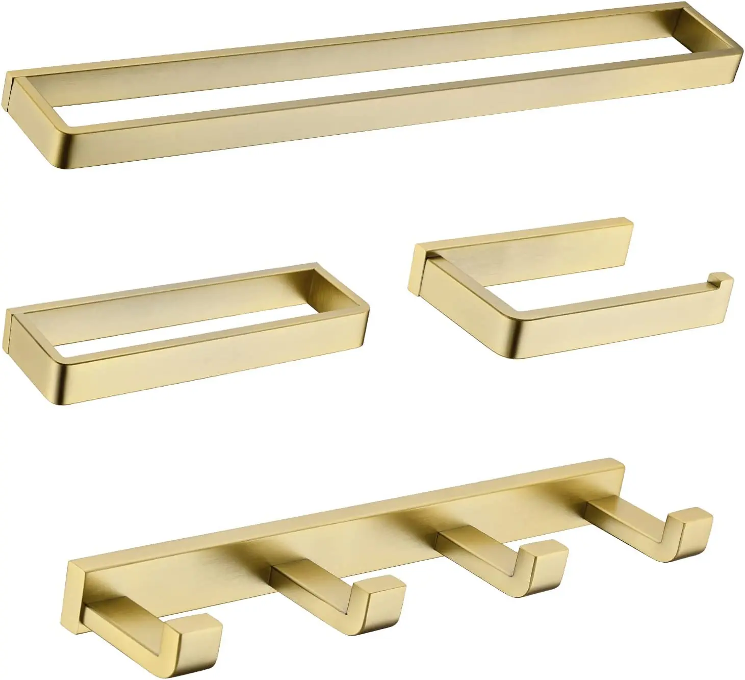 

Настенный набор фурнитуры для ванной комнаты, набор из 4 вешалок для полотенец, набор вешалок для полотенец для ванной комнаты из матового золота
