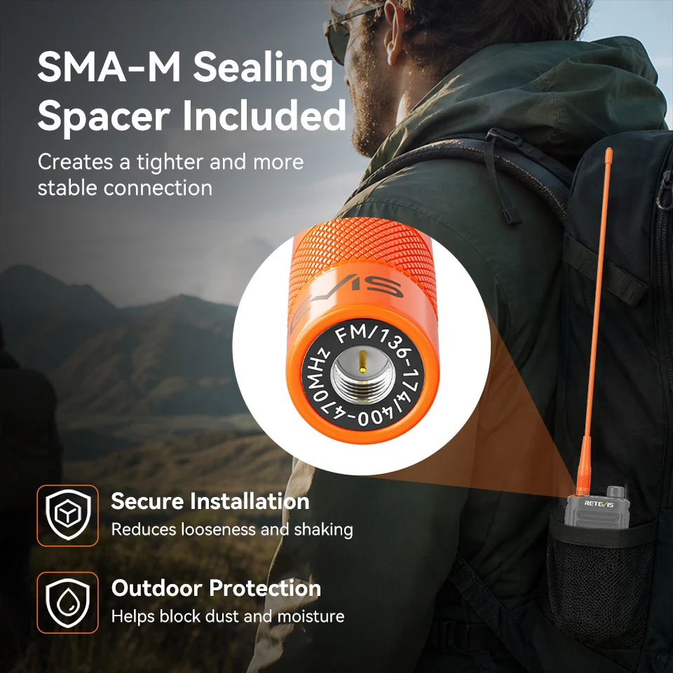 Retevis RHD-771 Walkie-Talkie-Antenne SMA-M VSWR Weniger als 1,5 Hochverstärkung für HA1UV RA89R/G RT3S für Baofeng für ICOM für Yaesu – Detail 8