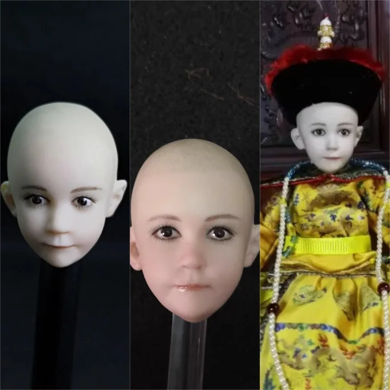 

1/6 Scale Cute Child Head Carving Little Monk Bald Head Head Sculpture Model for 12" Action Figures Body