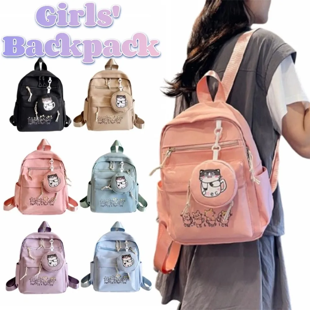 

Lightweight Students School Bags Waterproof Zipper Closure College Student Backpack Comfortable Breathable Cartoon Shoulder Bag