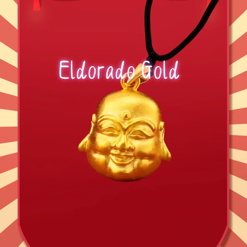 

2025 9999 Real Gold 24K 3D Maitreya Buddha pendant ancient law men and women the same Buddha necklace pendant gift