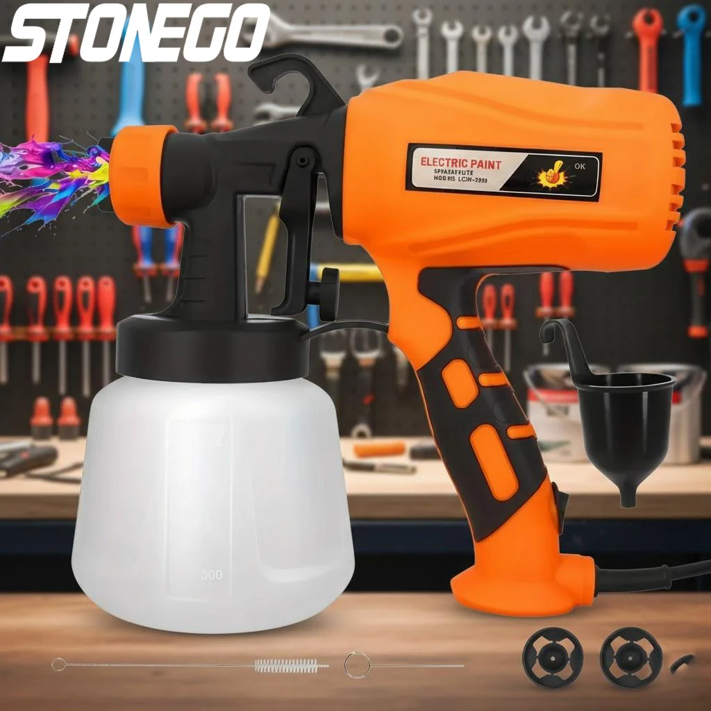 550W Spray Gun 950ml Detachable Canister Paint Sprayer 3 Spray Patterns Easy Clean Home Outdoor Painting