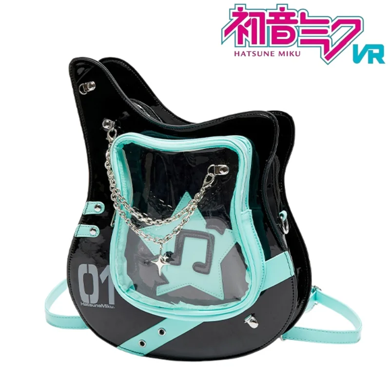 

Hatsune Miku Itabag Cartoon Hatsune Miku Backpack Anime Peripheral Large Capacity Badge Display Festival Gift Commuting