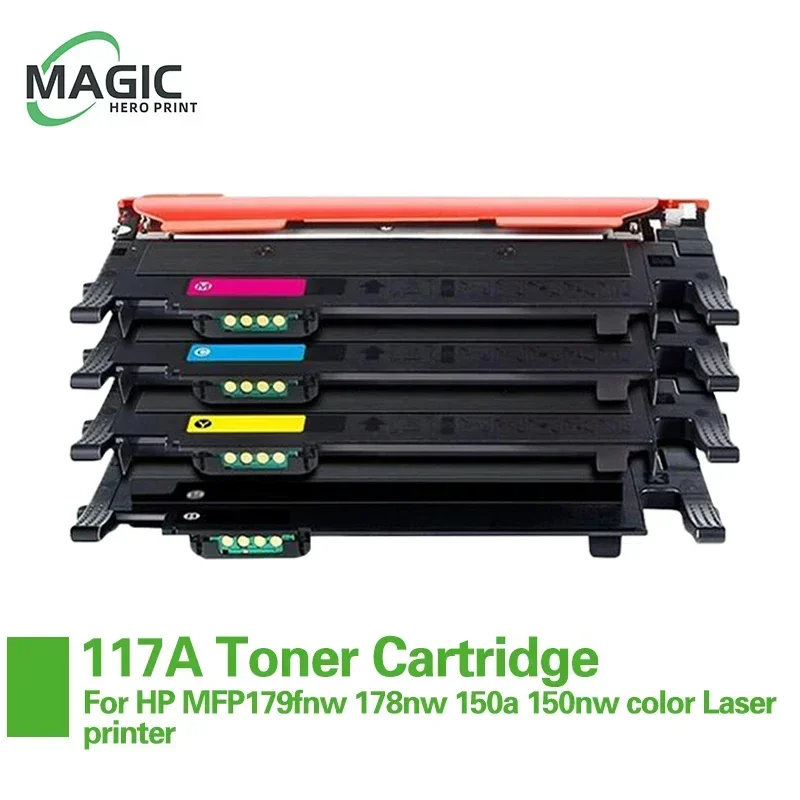 Cartouche de toner avec puce pour imprimante laser couleur HP, 117A, hp117a, w2070a, MFP179fnw, 178nw, 150a, 150nw, nouveau