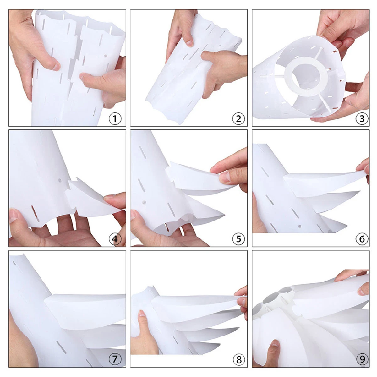 لوتس مصباح معلق 35 سنتيمتر بولي كلوريد الفينيل البلاستيك ضوء السقف الإبداعية الزخرفية معلقة ضوء للمنزل غرفة الطعام مقهى مخزن بار E27