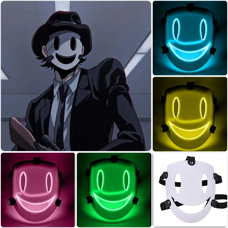 Anime hohe Invasion führte Maske Neon leuchtende Kuon Cosplay Maske Halloween Party Dekoration Maskerade Party führte Masken