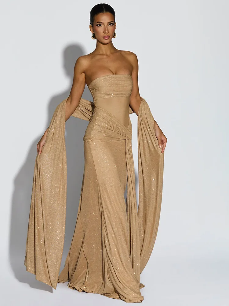 שמלת סיקווין צמודה ומחמיאה לגוף לנשים אלגנטיות, מתאימה למסיבות, מועדונים ואירועים ערב