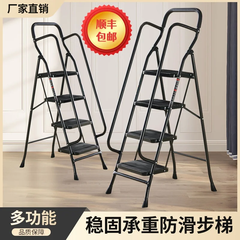 

Ladder household folding thickened widened tread bedroom decoration multi-functional warehouse climbing stairs