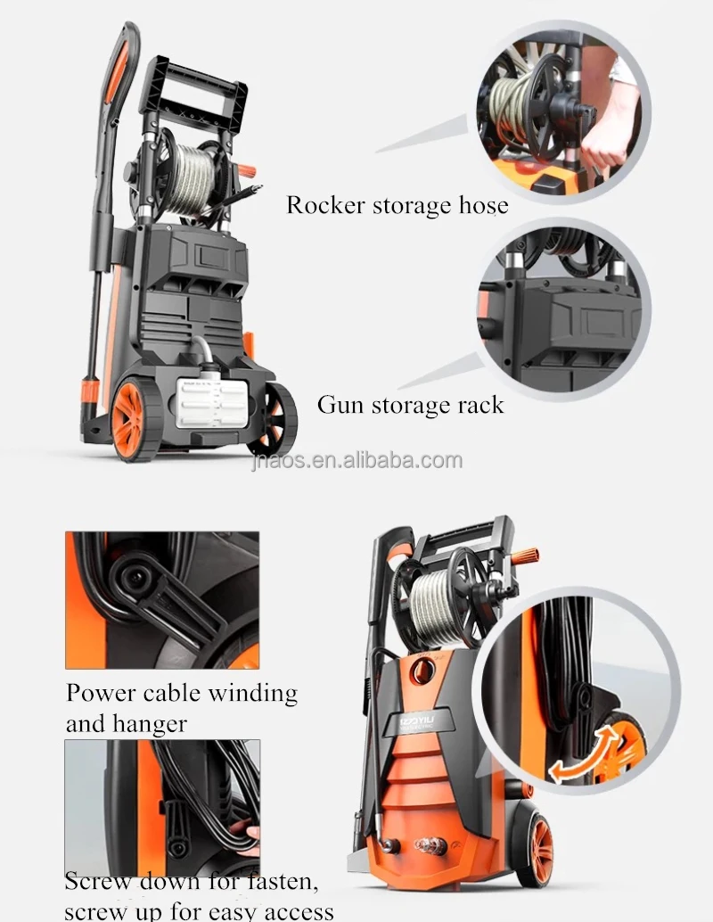 Lavatrice elettrica per auto in acciaio Durevole automatica ad alta pressione 150Bar 7L/Min 220v Vendita calda 220V 50Hz