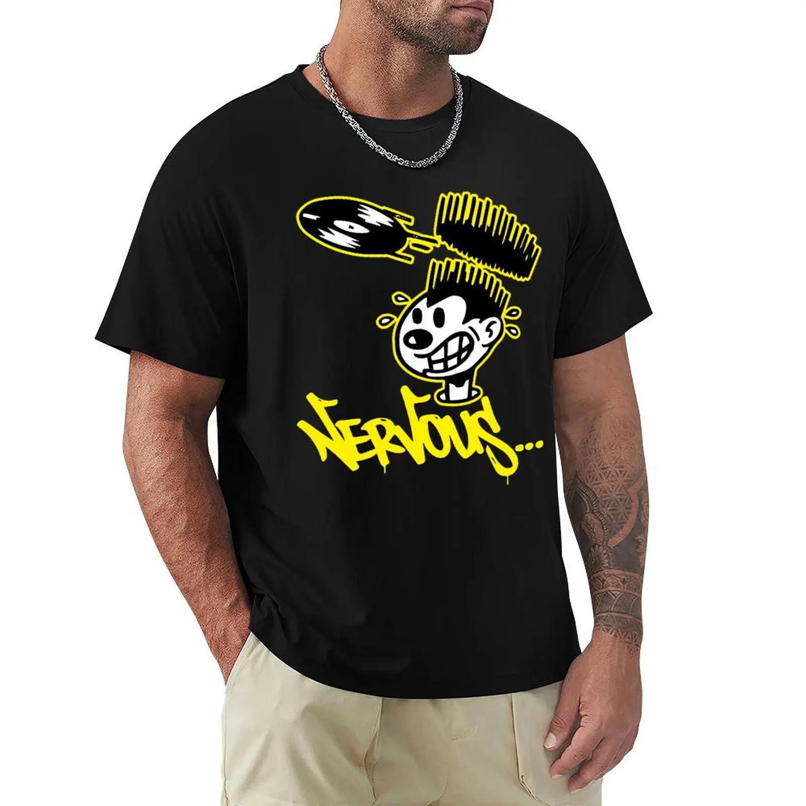 Nervous records logo T-Shirt Lightweight Print T-Shirt
