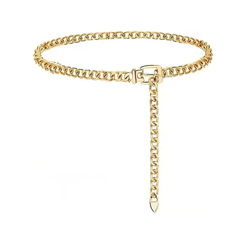 Modischer, minimalistischer und vielseitiger Accessoire-Gürtel, einlagige Kette, Taillengürtel, Retro und vielseitige Taillenkette für Damen – Detail 5