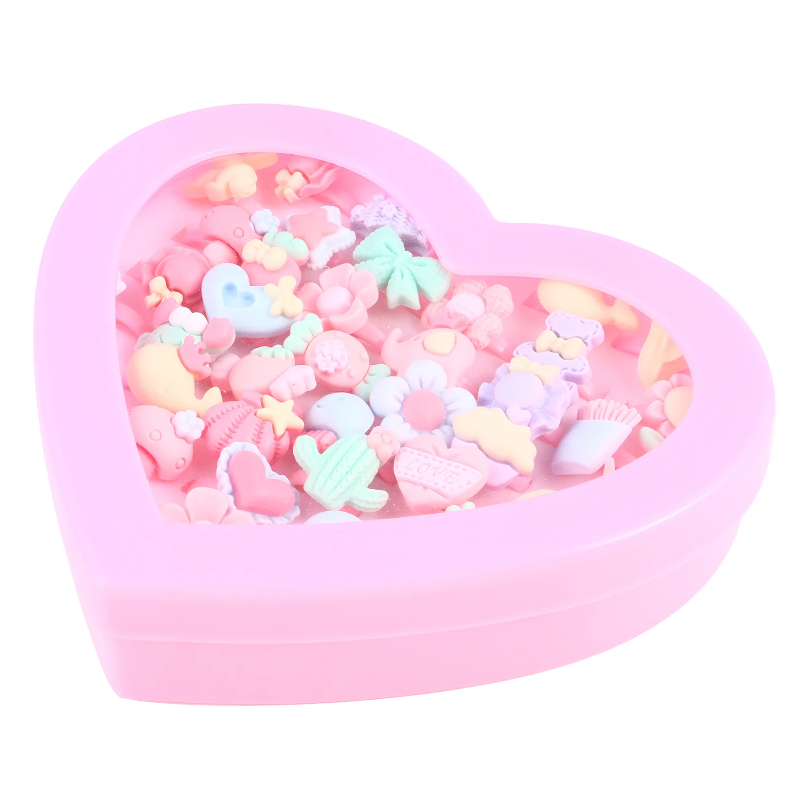36 Pcs/ Cartoon Ring Chic and Cute Rings Children's Jewelry Girls Toys Cloth Finger Adorable Box of