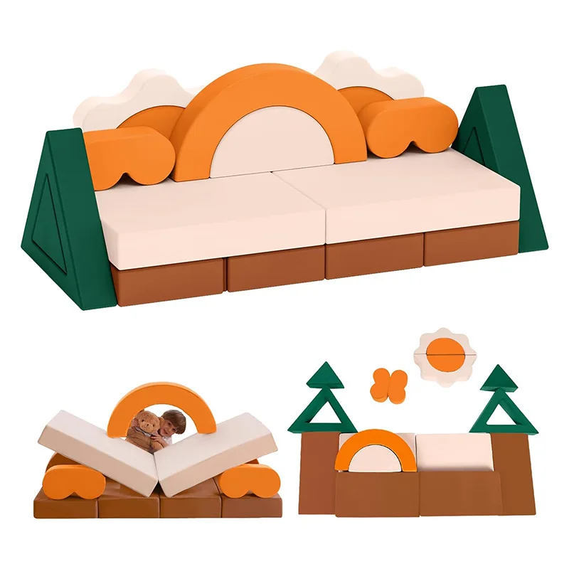 Multi-piece children's combination sofa, seat cushion, toy sponge play building block sofa