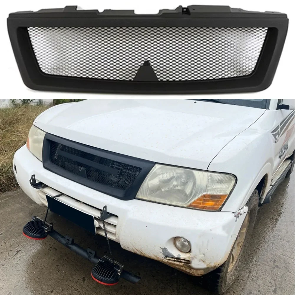 Auto Parts Grill Front Bumper Grille Modification Accessories Decoration For MITSUBISHI PAJERO V73 2004-2016 2005 2006 2007 2008