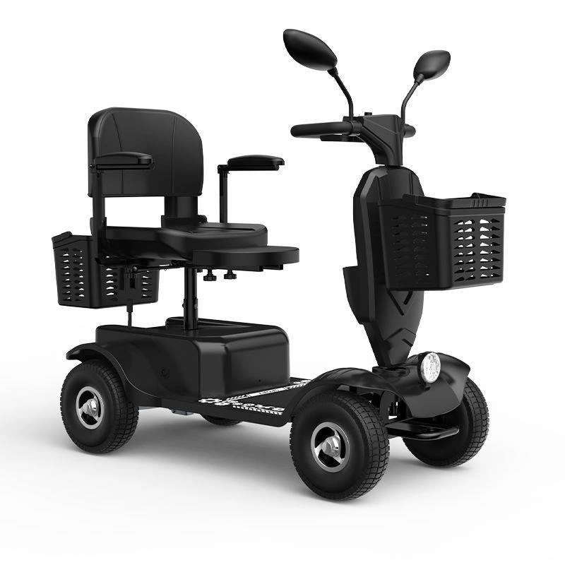 High-end intelligent disabled, four-wheel foldable double