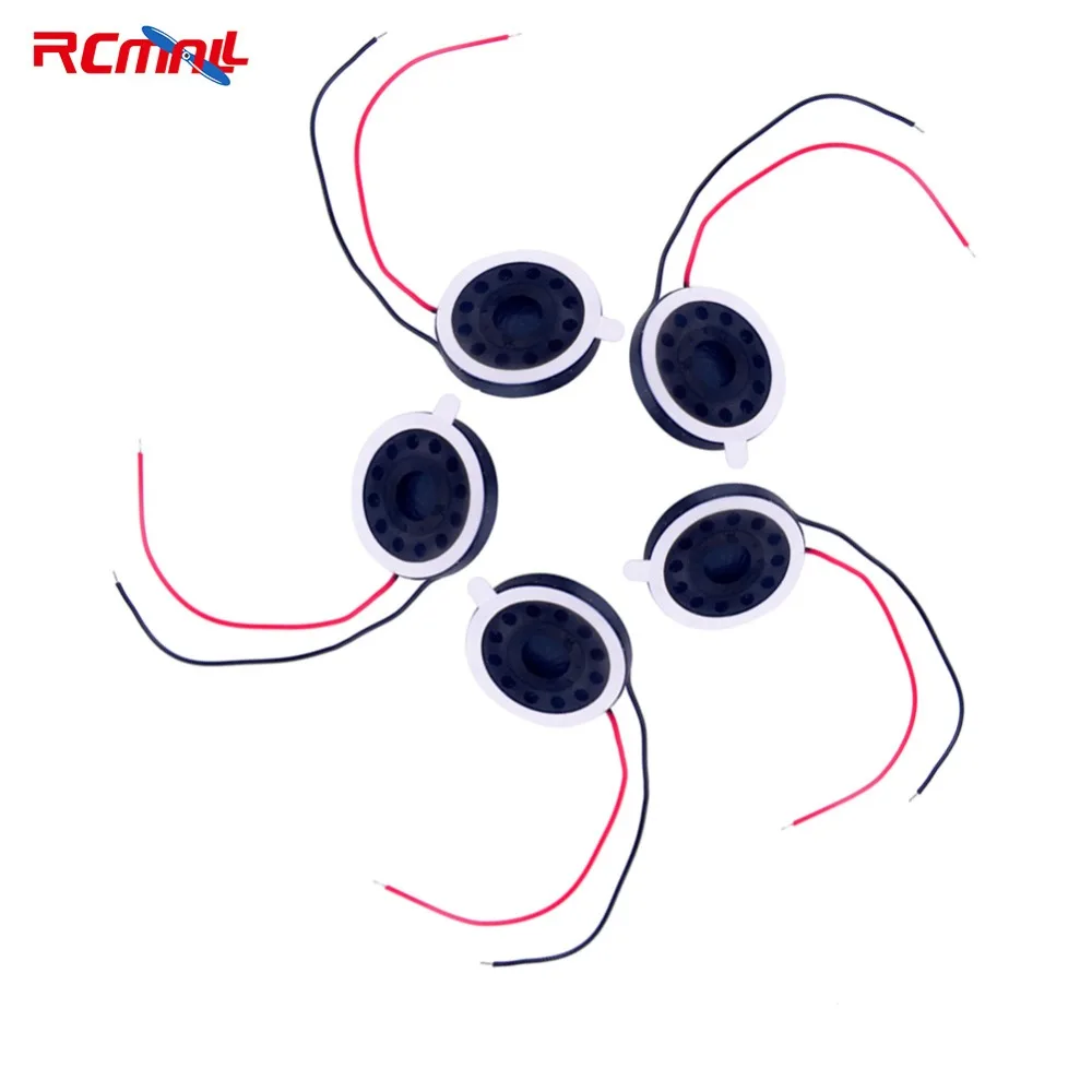 RCmall 5pcs Round 80hm 1W 20mm Auido Speaker Stereo Woofer Mini Loudspeaker