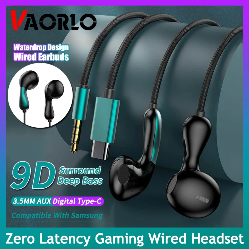 سماعات أذن سلكية بنمط باس قوي ، مجموعات AUX وسماعات رأس من النوع C ، شريحة رقمية ، 9D HiFi ، smasmy ، xiax ، جهاز لوحي أندرويد ، كمبيوتر شخصي