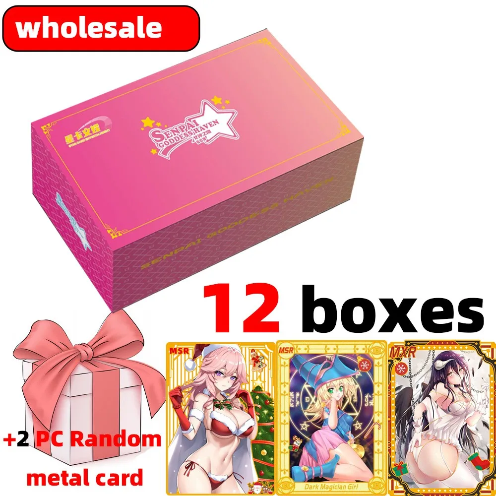 

12 Boxes Senpai Goddess Haven 4 Collection Card Girl Booster Box Complete Set Games For Family Board Party Games Cards