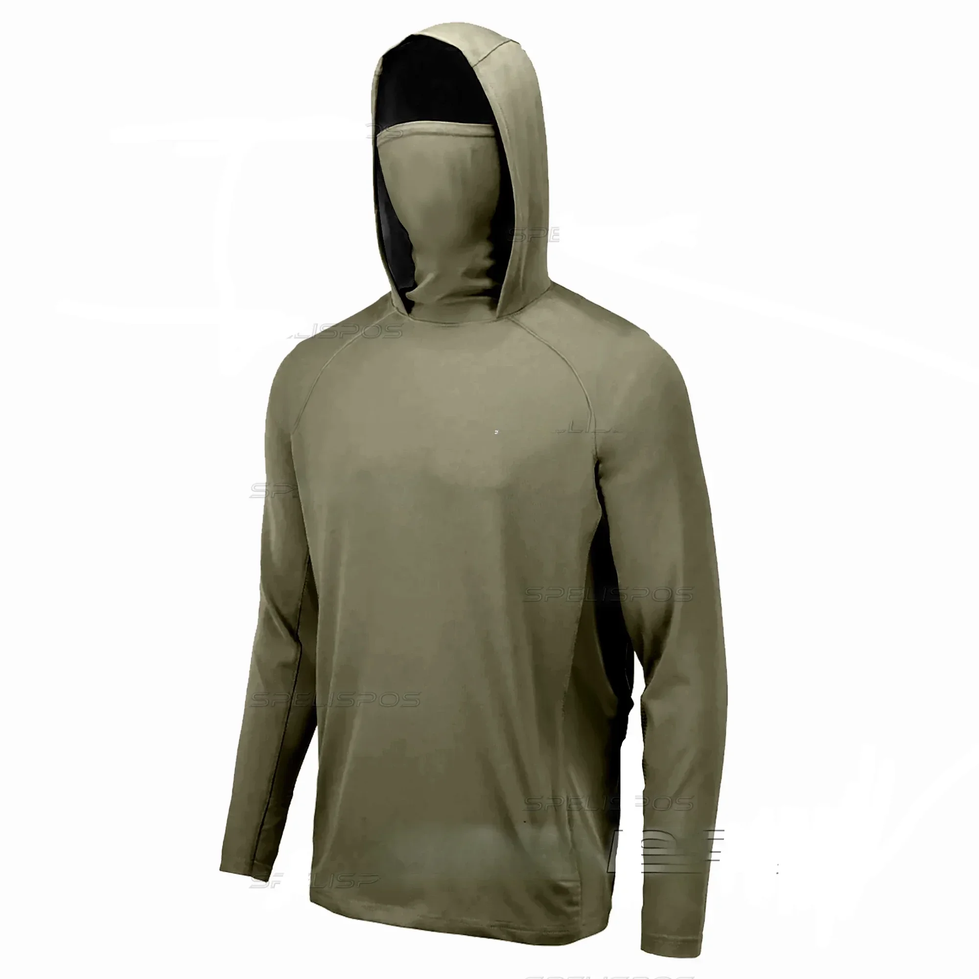 Fishing Shirts UPF 50 Quick Dry Hooded Mask Fish Tops Wear Breathable Summer Long Sleeve Fishing Shirt Anti-UV Camisa De Pesca view 4