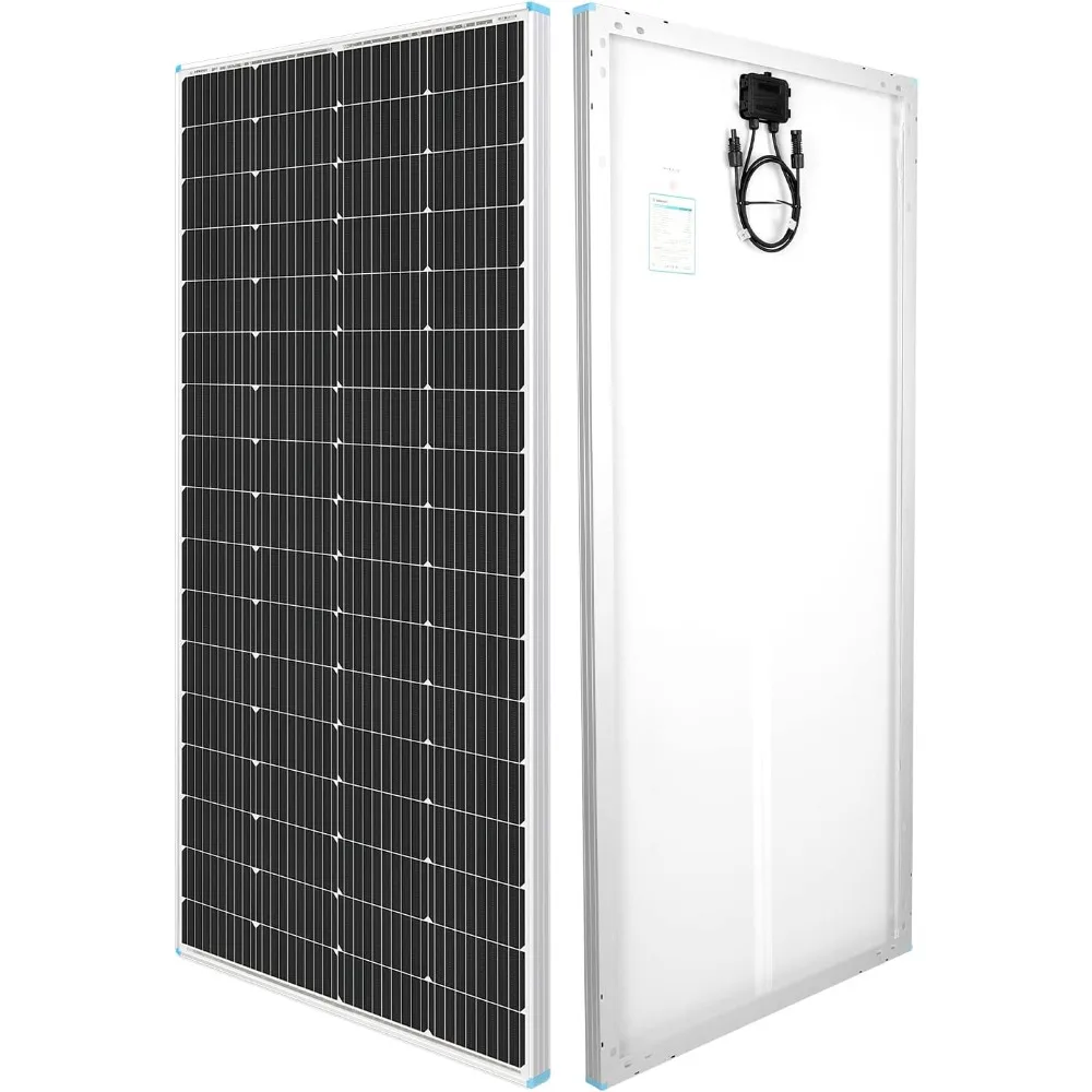 Solar Panel 200 Watt 12 Volt, High-Efficiency Monocrystalline PV Module Power Charger for RV Marine Rooftop Farm Battery