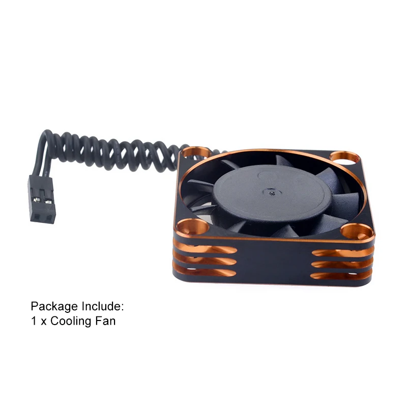 Rocket Metal 8.5V 16000RPM High Rotation Speed Cooling Fan for 4068 Brushless Motor ESC 1/10 1/8 RC Car Accessories Parts