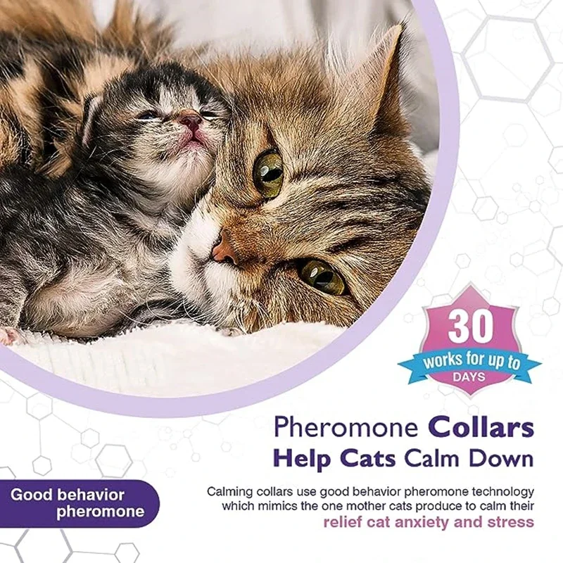 New Release 3/4 Pc Dog Calming Collar Cat Relieve Anxiety Protection Retractable Collars For Puppy Kitten Large Dogs Accessories