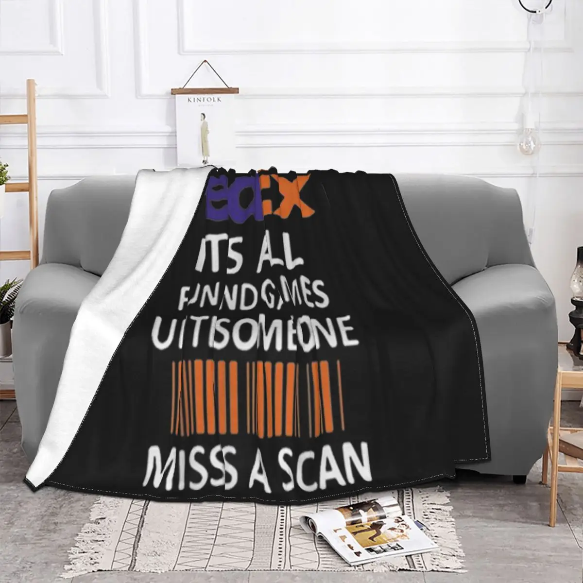 Fedex Its All Fun And Games Until Someone Misses A Scan Mens Gift Personalized Brand Style Throw Blanket