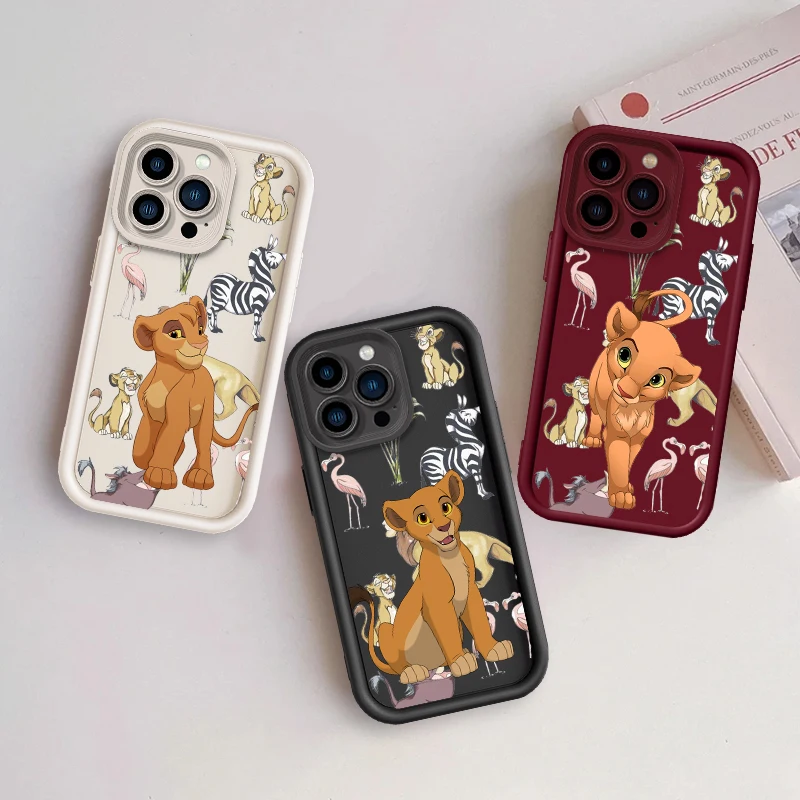 Disney The Lion King Cartoon Eye Ladder For Apple iPhone 15 14 13 12 11 XS XR X Pro Max Plus Back Phone Case