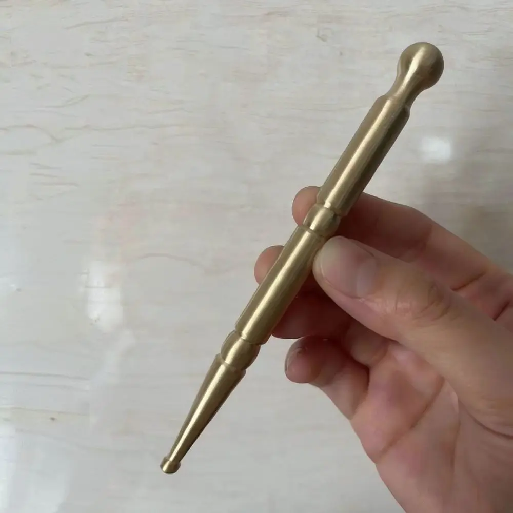Premium Brass Massage Stick Facial Gua Sha Tool Body Acupoint Relief Wand Foot Meridian Scraping Manual Care Device