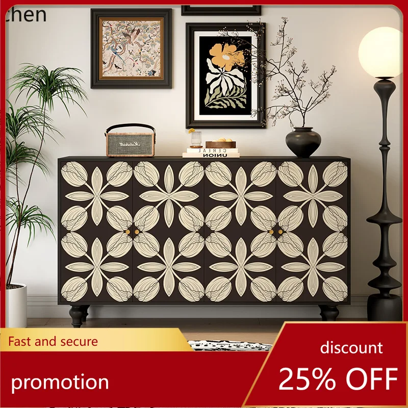 

YFY Solid Wood Vintage Entryway Cabinet Living Room Bedroom Storage Cabinet Storage Cabinet