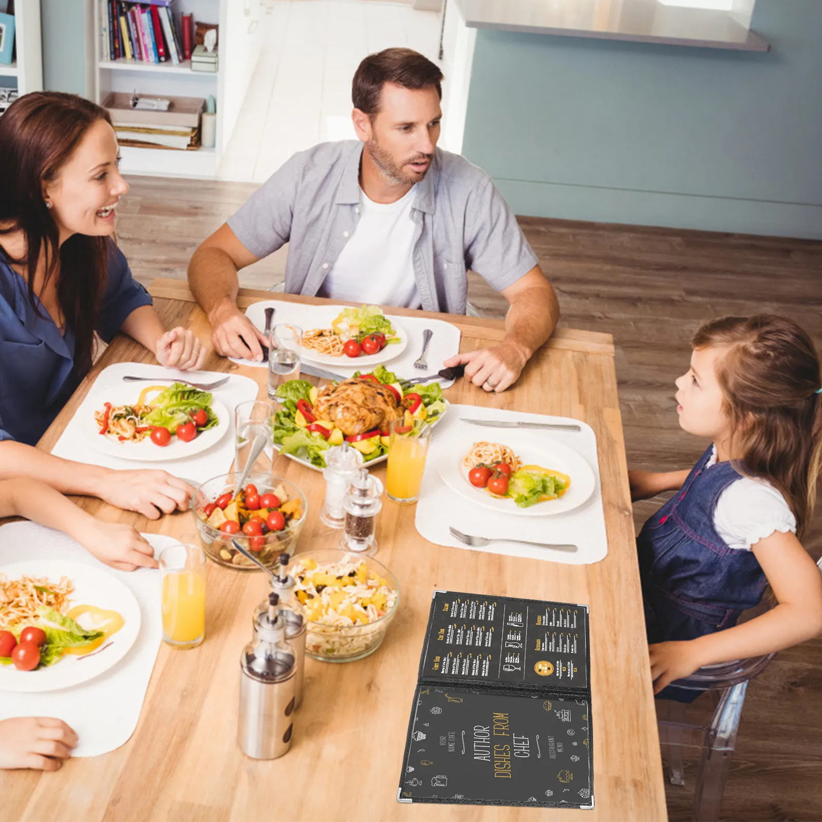 Carpeta de Menú de PVC, Carpeta Transparente de Hojas Sueltas para Suministros de Restaurante, Portamenús de Cocina, Almacenamiento Plano y Liso
