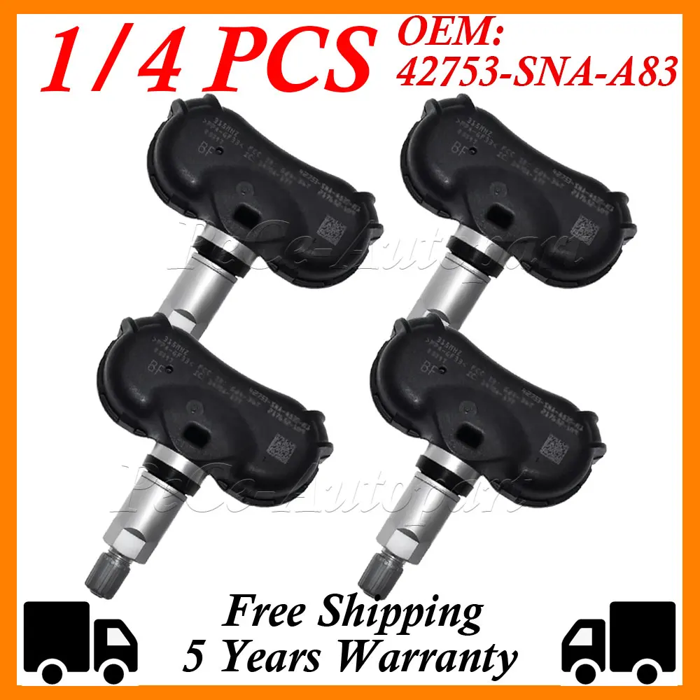 1/4PCS TPMS 42753-TR3-A810-M1 Tire Pressure Sensor for Honda Odyssey Insight 42753-SNA-A83 42753-SNA-A84 42753-TR0-A81