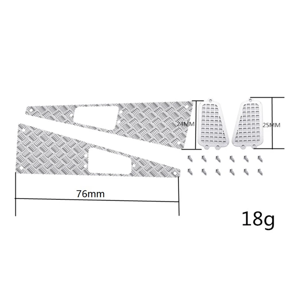 Dla MN D90 D99S MN99S 1/12 RC Car Upgrade Parts Metalowa płyta antypoślizgowa Kratka wlotowa Akcesoria