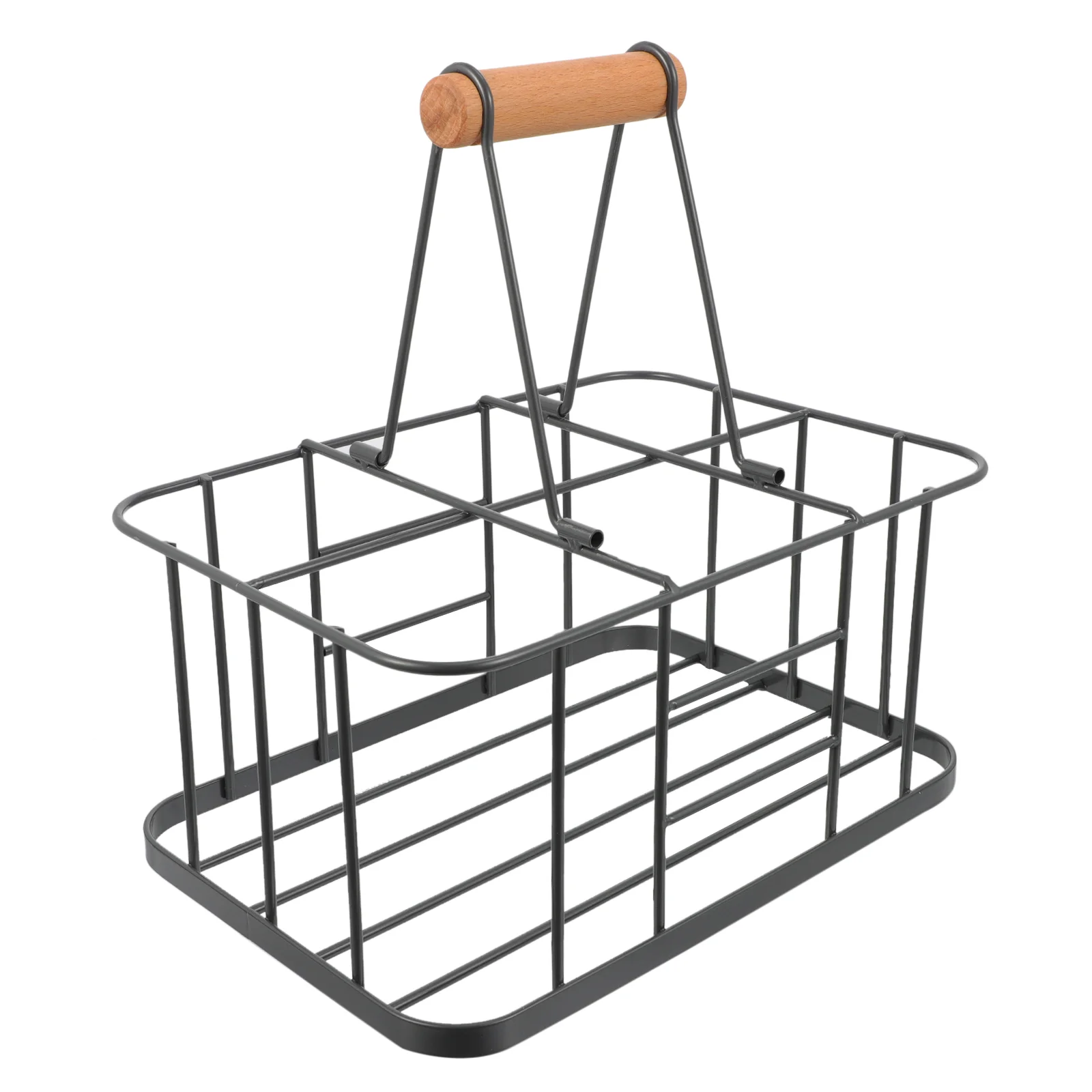 Storage Holder Bottle Stand Hand-held Display Shelf Basket Practical Carbon Steel