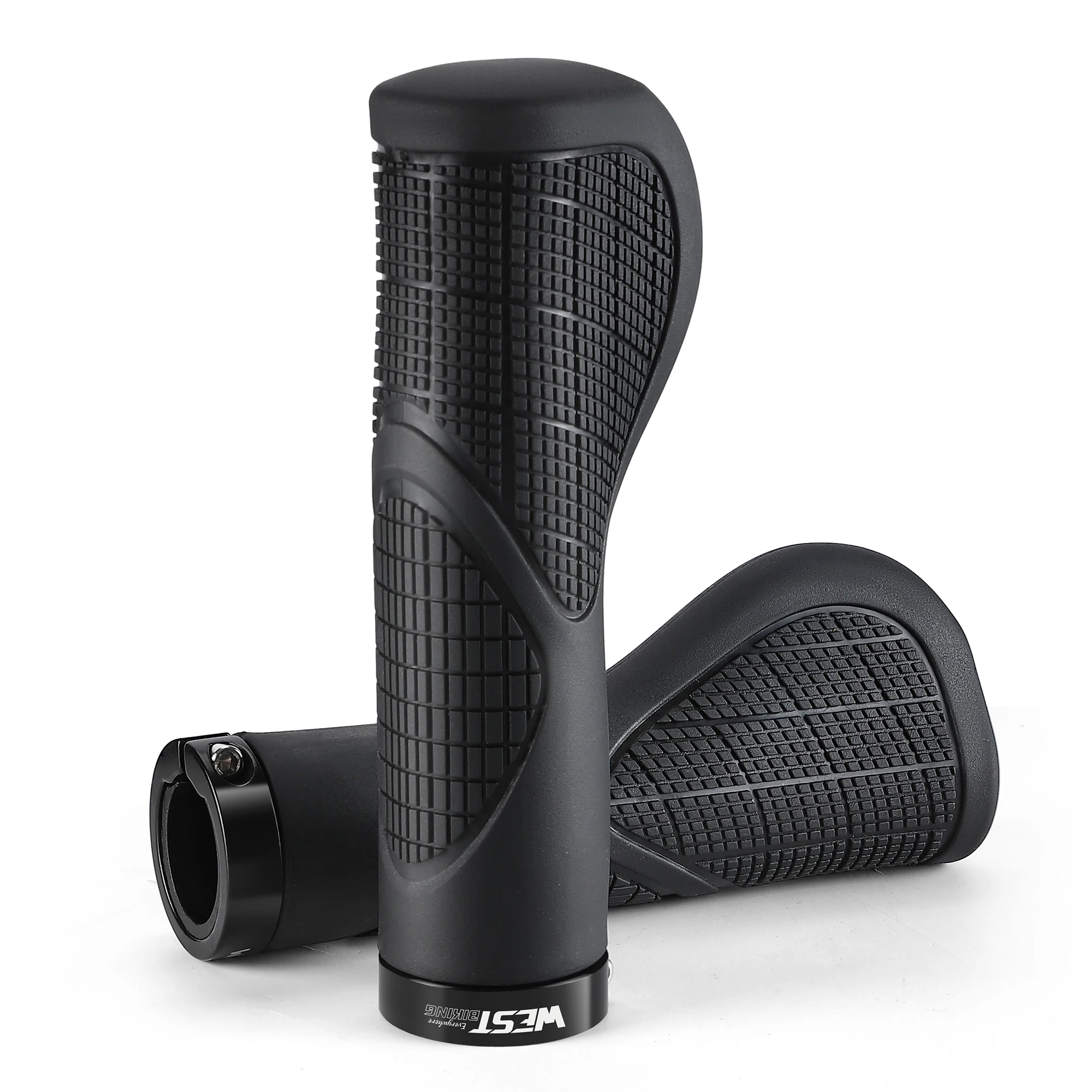 AliExpress West Biking WEST BIKING Bike Grips Mountain Bike Folding Handlebar Cuff Shockproof Anti-Slip Bicycle Grip Ergonomic Cycling Handle Bar Parts