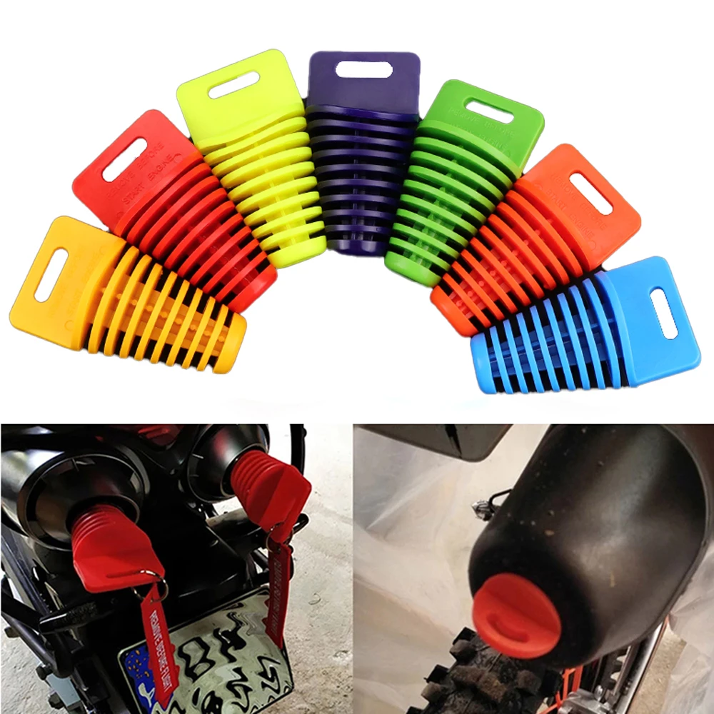 

Motorcycle Muffler Exhaust Pipe Plug Cleaning Waterproof Plug Protector for 2-stroke Motocross ATV Dirt Pit Off-road Universal