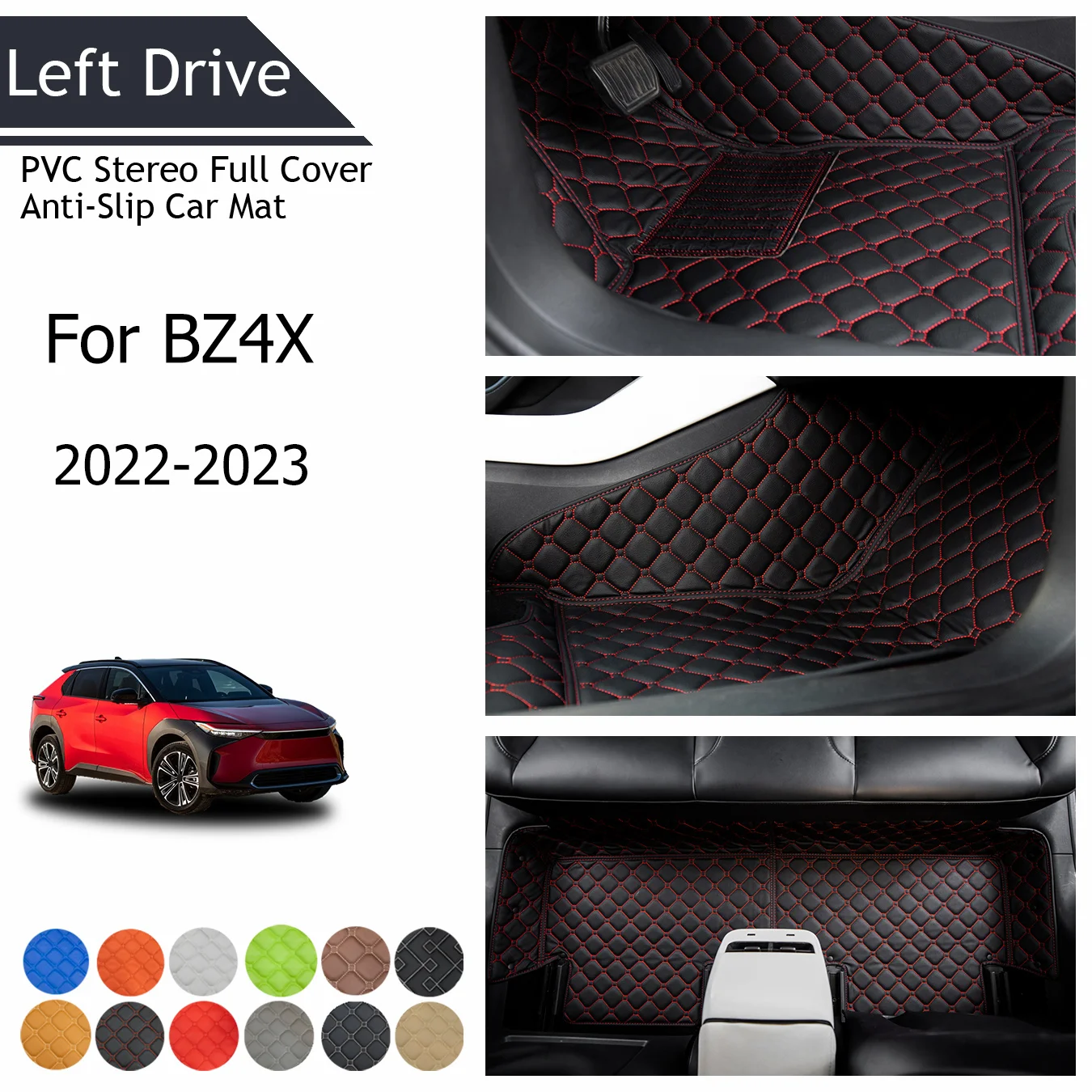 

TEGART【LHD】Fits for Toyota BZ4X 2022-2023 Three Layer PVC Stereo Full Cover Anti-Slip Car Mat Car Accessories Car Floor Mats