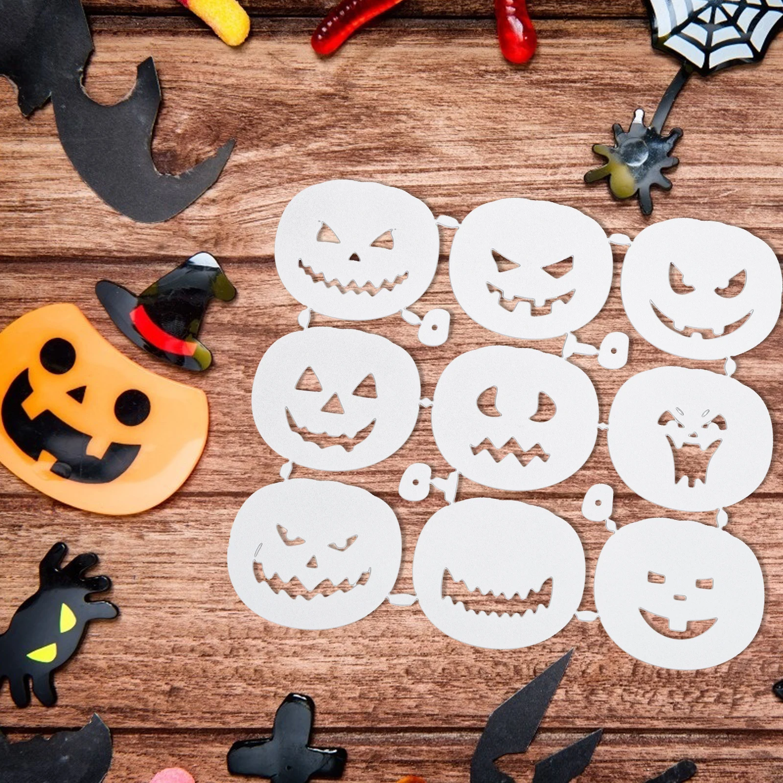 

Pumpkin Grimace Knife Mold Carbon Steel Cutting Stencil for Halloween DIY Craft Supplies Smooth Edges Embossing Template