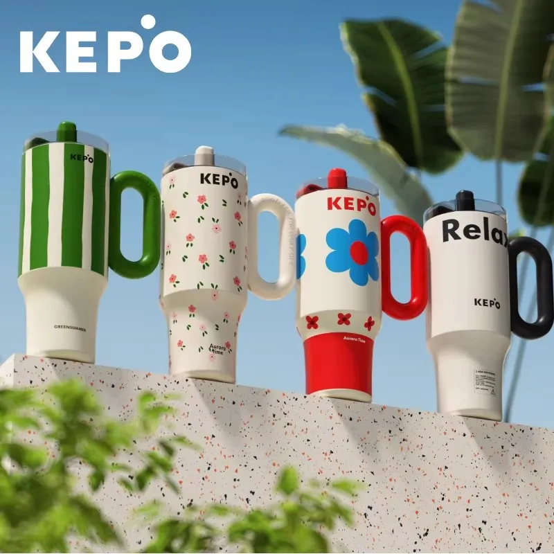 kepo thermos/Large-capacity ceramic-lined thermos for students