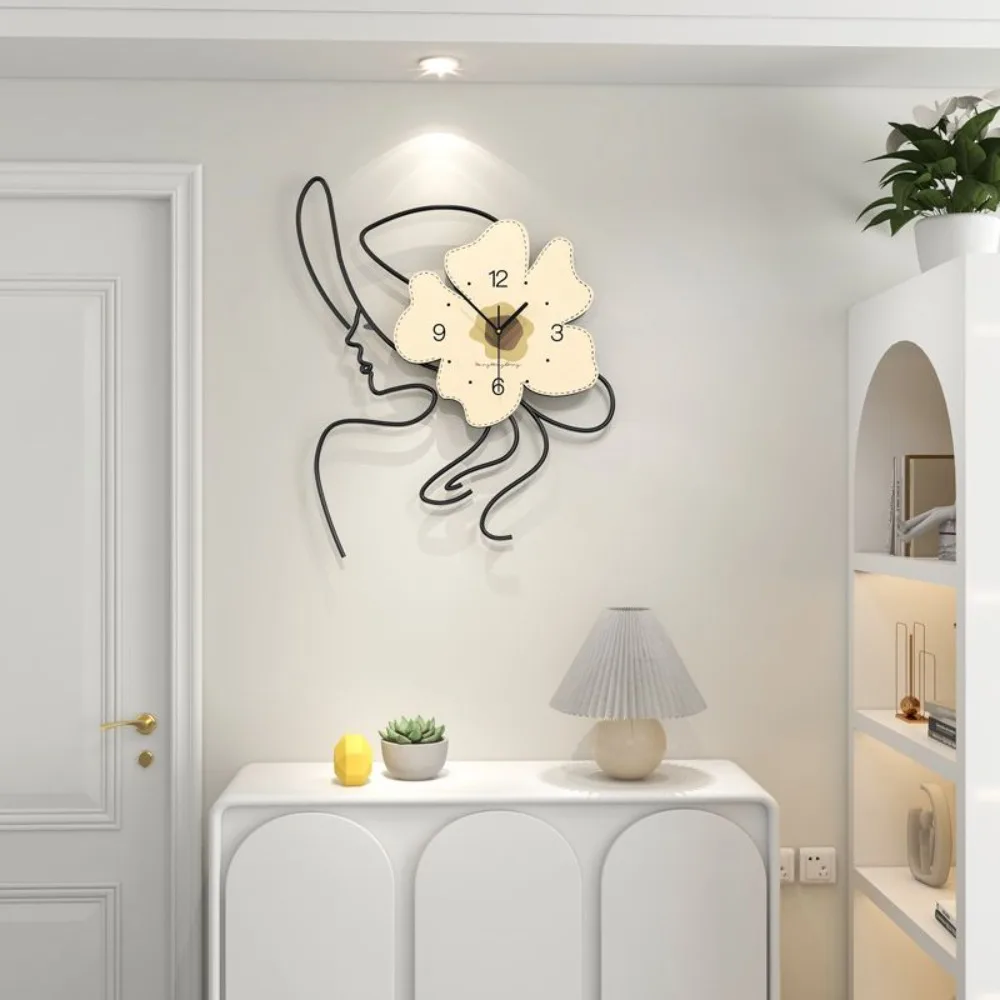 Living Room Large Wall Clock Creative Design Art Noiseless Wall Clocks Accurate Timekeeping Modern Luxury Home Decor Items