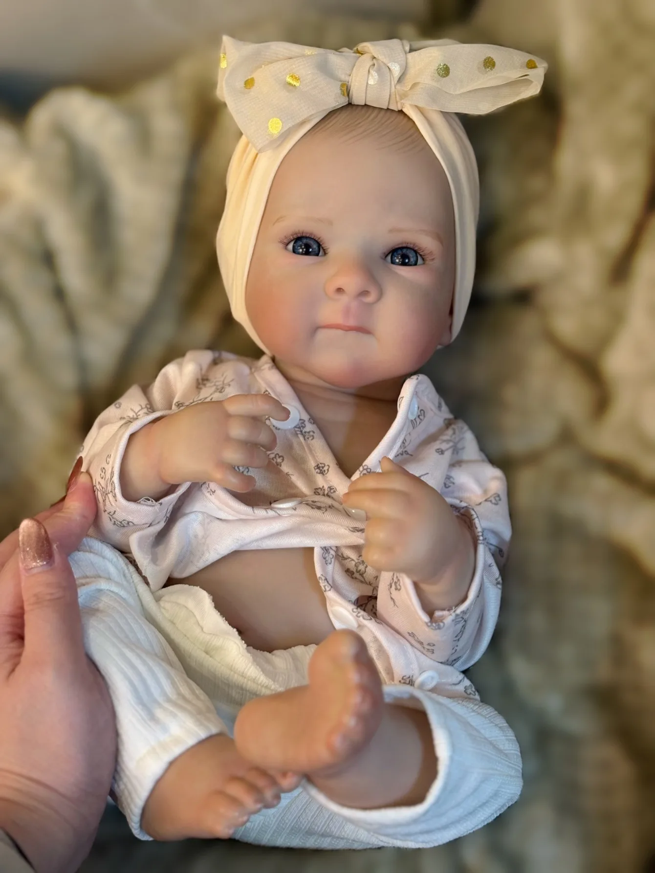 

18 Inch Bettie Lifelike Newborn Girl Baby Doll Handmade Bebe Soft Touch Vinyl Doll That Can Bath