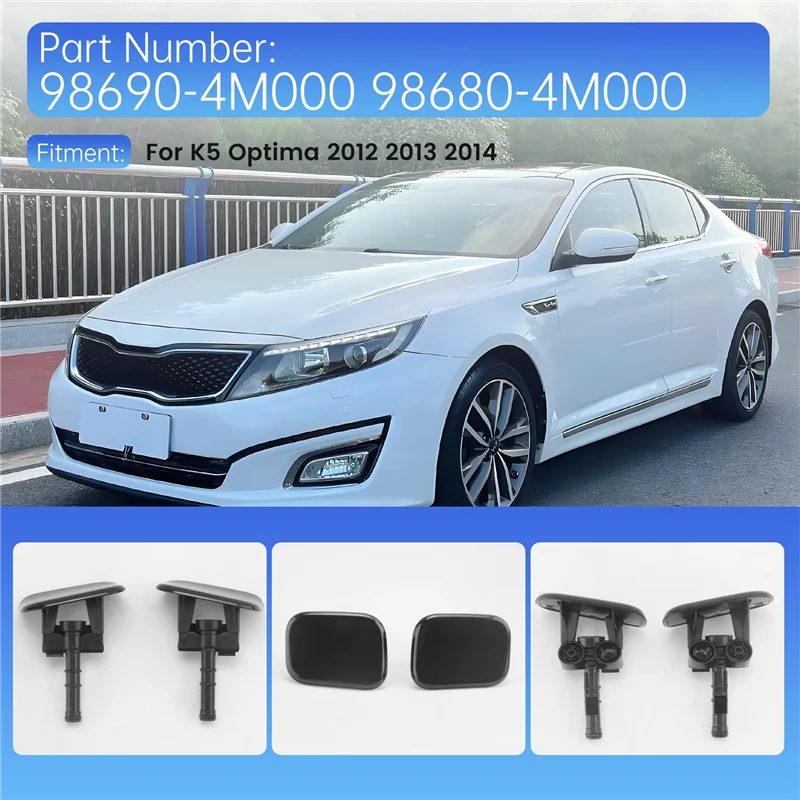 

Car Front Headlight Washer Nozzle Headlight Spray Cover For KIA K5 Optima 2012 2013 2014 98690-4M000 98680-4M000-A54R