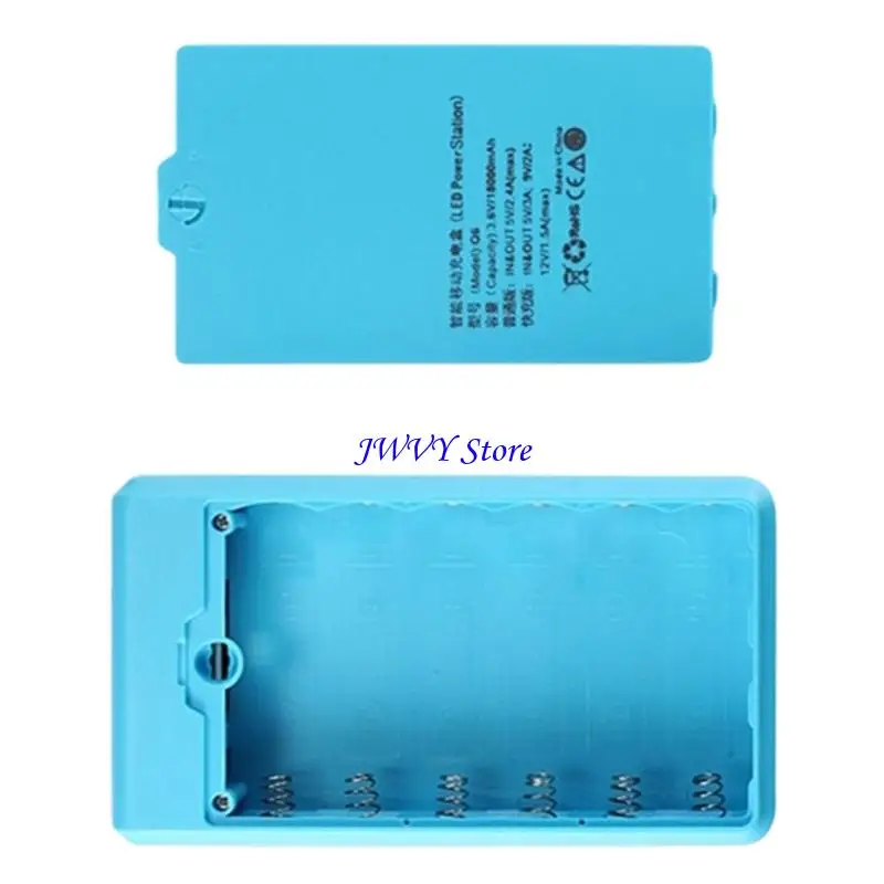 573A 6Slot 18650 Battery Powerbank Case Shell With LCD Display For DIY Portable Chargers Holder  Not Required Welding