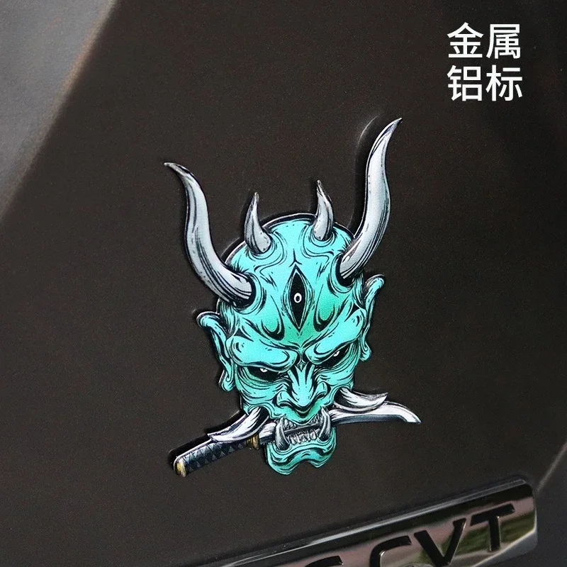 

3D Car Sticker Premium Warrior Metal Car Side Fender Rear Trunk Skull Emblem Badge Decal for Any Vehicle Truck Car Motorcycle