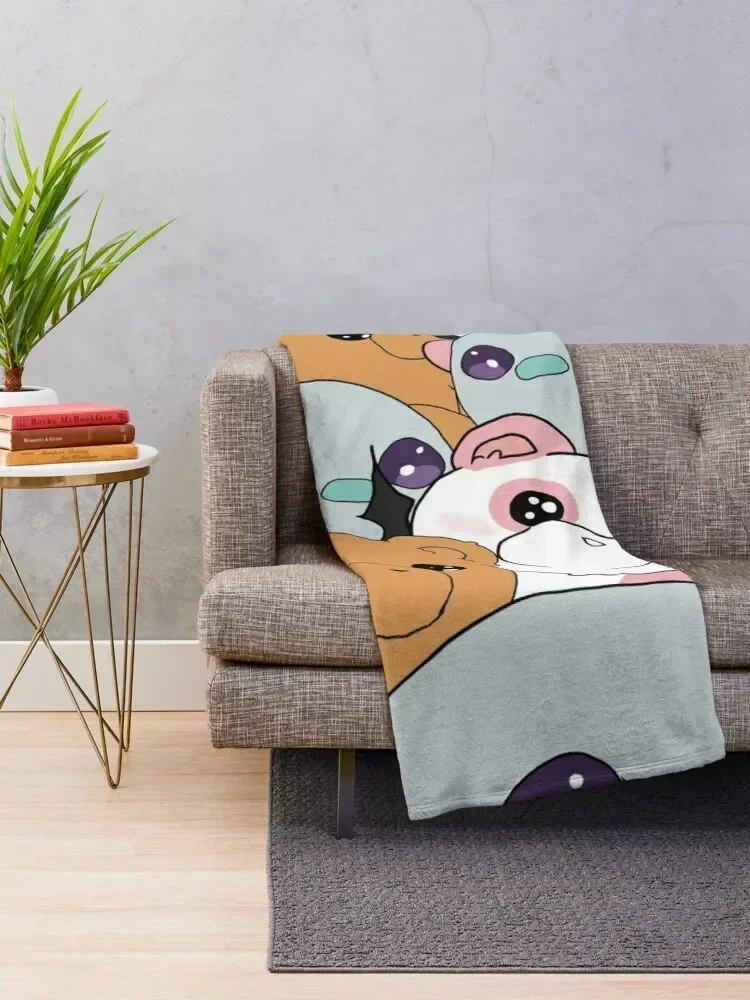 Cuties of Sleepy Princess in the Demon Castle Throw Blanket Designers blankets and throws anime Blankets