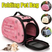 Foldable Dog Carrier Bag, Portable Cat Handbag, Travel Pet, Soft Side Sling Bag, Puppy Carrying Mesh Shoulder Bag