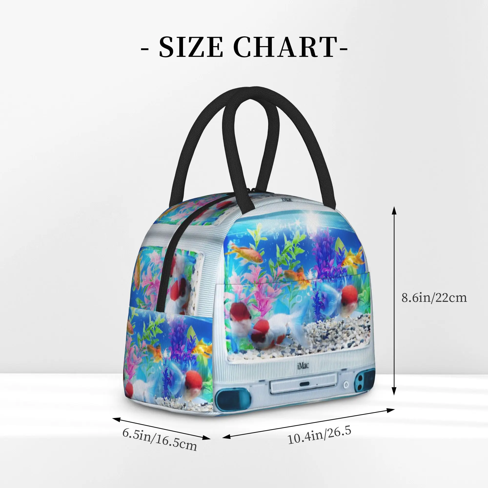 Frutiger Aero Art Vibes Scenery Tote Insulated Lunch Bag Fashion Handheld Food Bags Reusable Cooler Thermal Spacious Bento Box